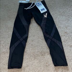 Black Muscle Support Compression Leggings